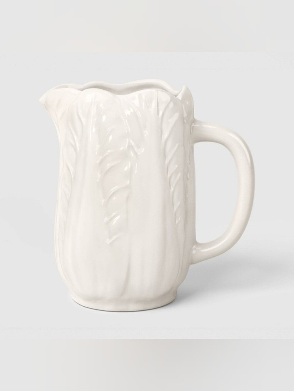 Threshold 69 fl oz Stoneware Radicchio Pitcher White